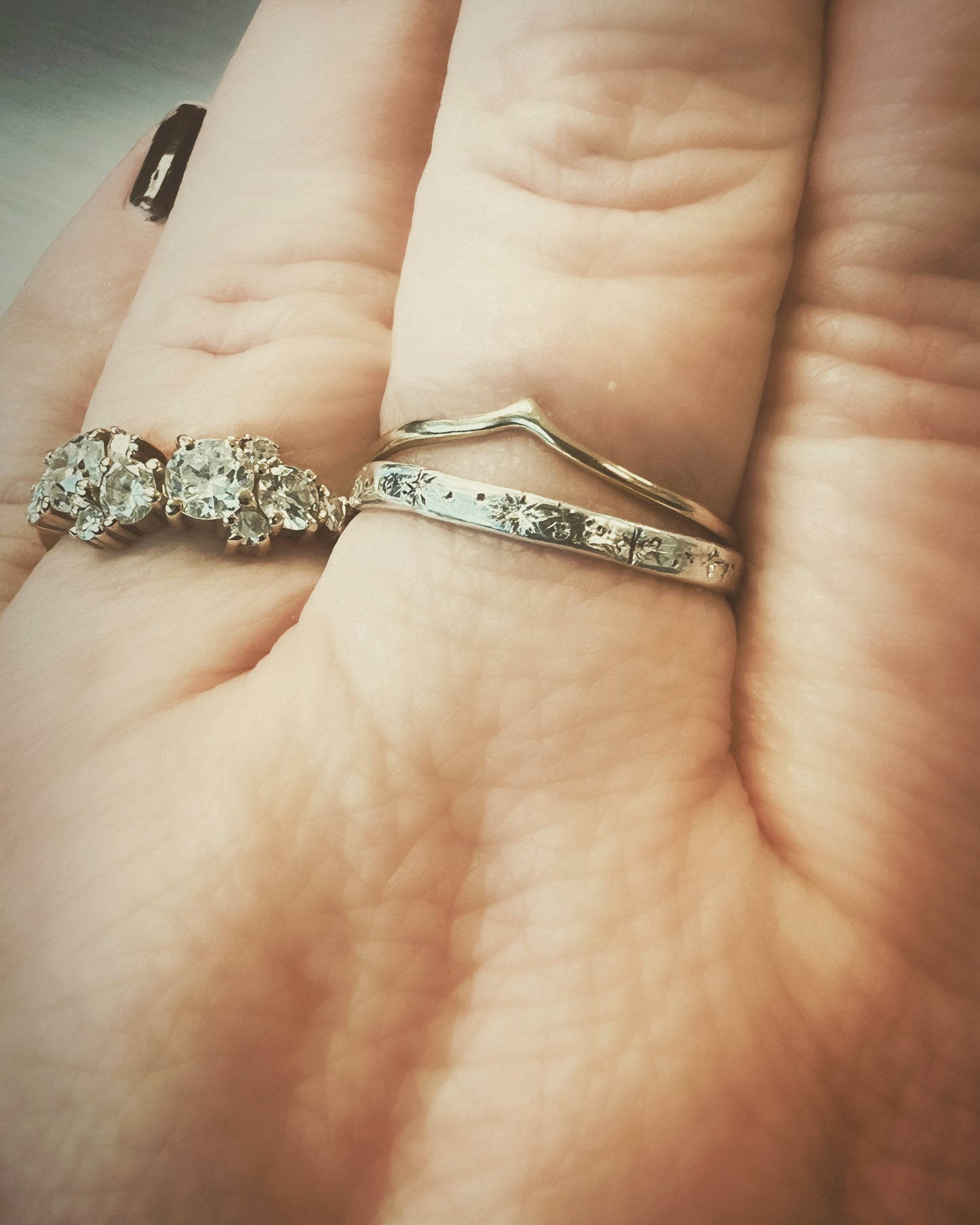 Hand Carved Star Band