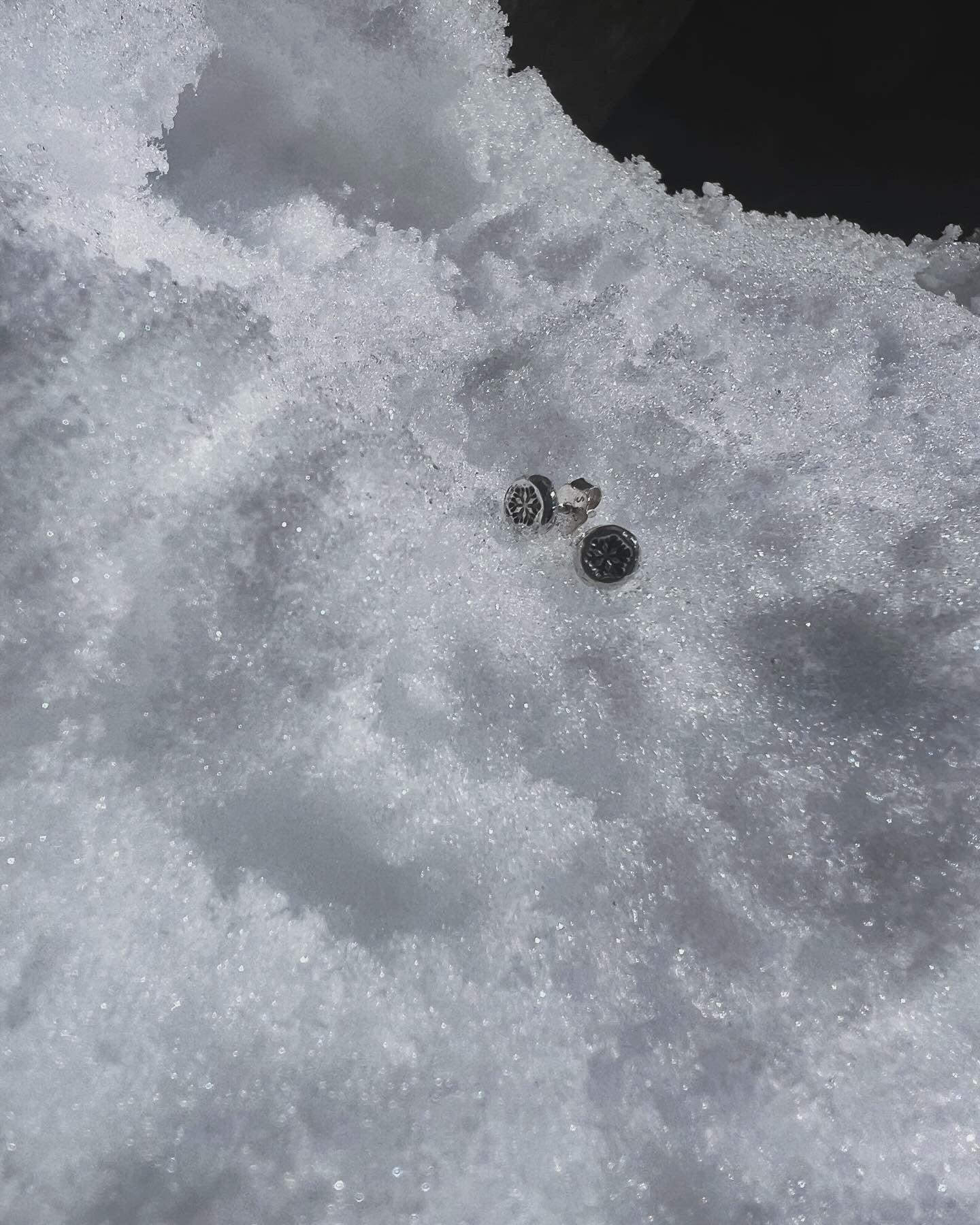 Recycled Silver Snowflake Studs