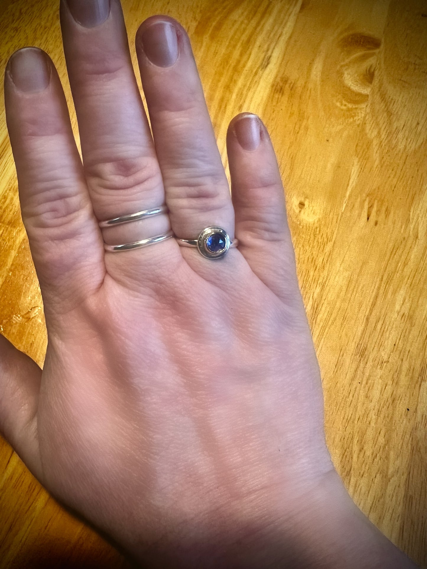 Mixed Metal Tanzanite Ring