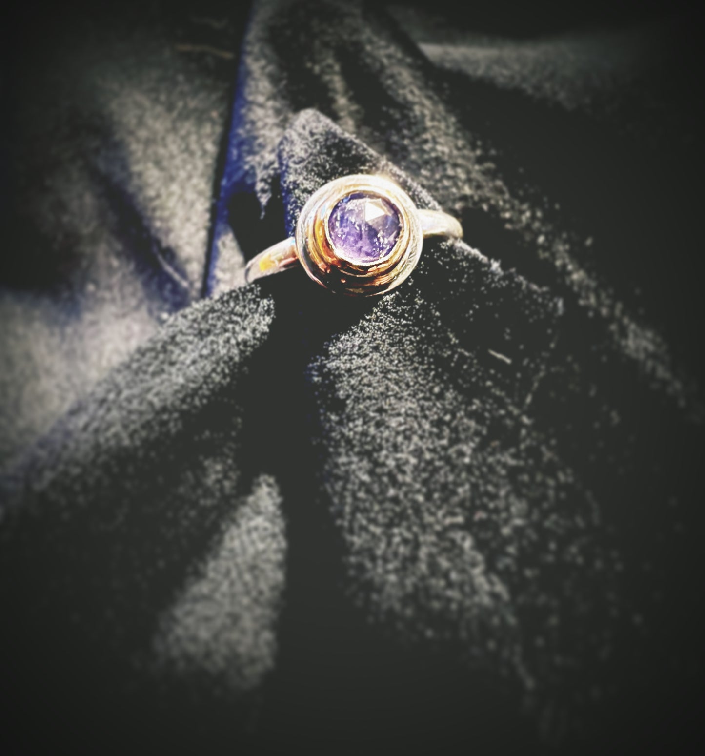 Mixed Metal Tanzanite Ring