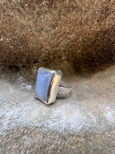 Blue Lace Agate Statement Ring